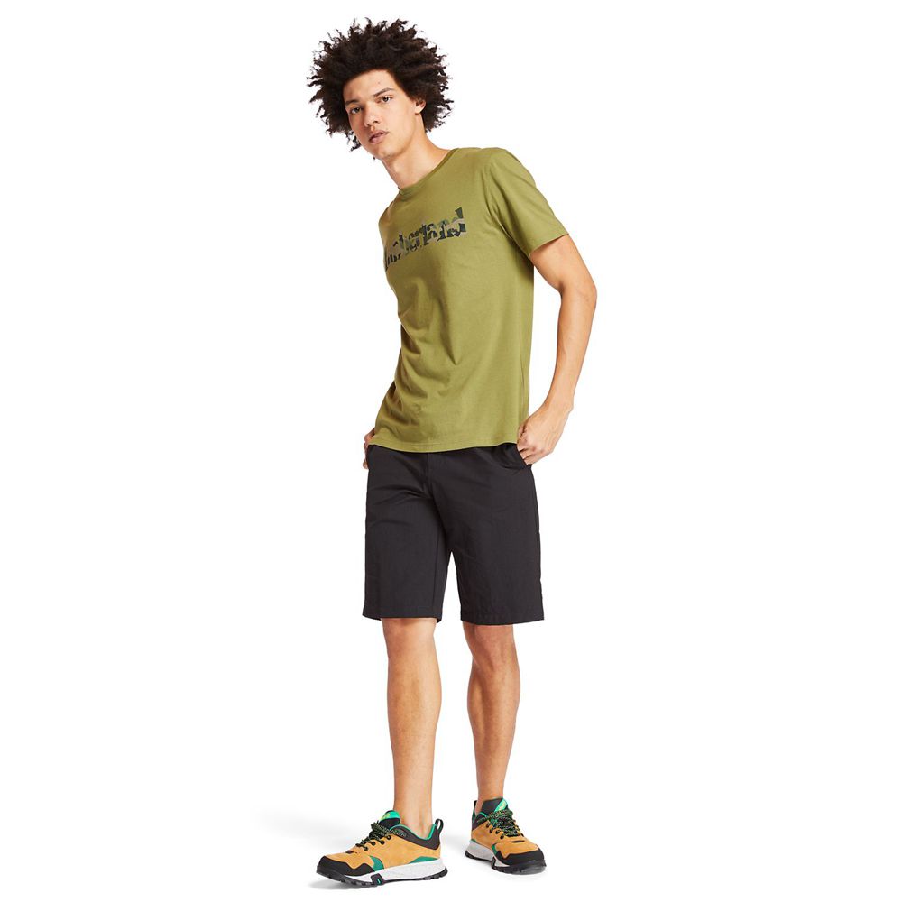 Timberland Mens Shorts Tarleton Lake Relaxed Twill - Black - India SU9852406